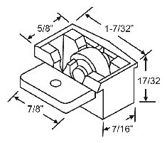 Hardware Rodillo Deslizante Para Ventana