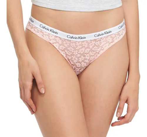 Tanga Calvin Klein Con Encaje Color Rosa Para Mujer