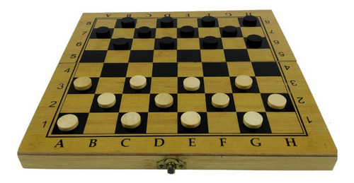 Imagem 4 de 7 de Jogo De Xadrez Dama Gamão Tabuleiro Madeira Dobrável 29x29cm