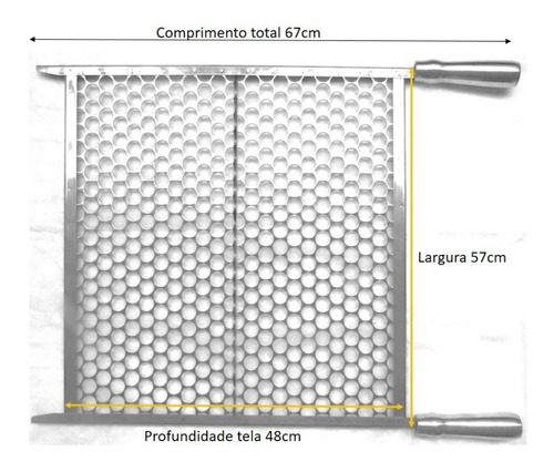 Grelha Em Inox Moeda Churrasco 50cm, 55cm Ou 60cm Larg 