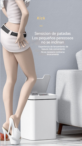 Cubo Basura De 18 L Recargable Con Sensor Inteligente Sala