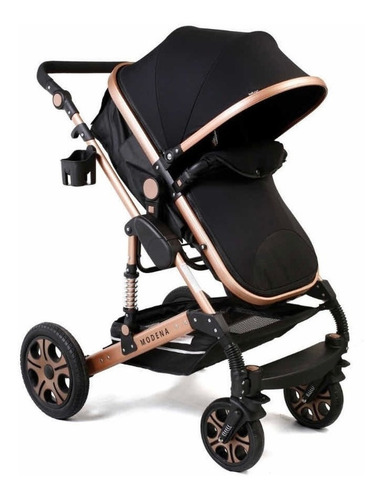Imagen 1 de 4 de Cochecito de paseo Belluno Baby Modena negro con chasis color dorado