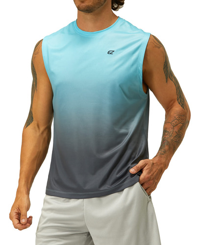 Camiseta Entrenamiento Manga Para Hombre Secado Rapido Playa