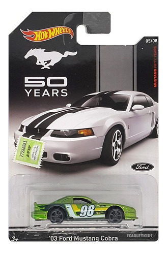 Hot Wheels Ford Mustang 50 Years Mattel Original Scarletkids