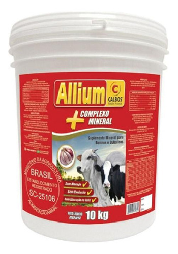 Allium 10kg Suplemento Vitamínico Bovinos/bubalinos