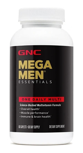 Gnc Mega Men One Daily Multi Multivitaminico 60 Tabletas 