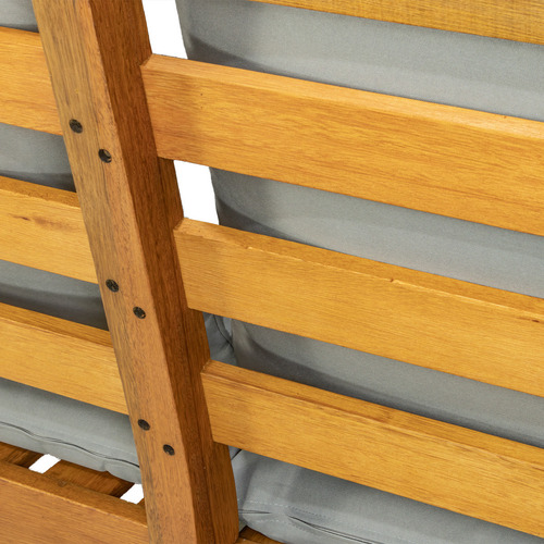 Sofá Cama Convertible Para Exteriores Elegante Bossa Lassi Color Marrón Liso