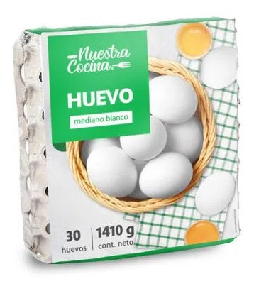 Huevos Mediano Nuestra Cocina 30 Unidades(1 Pack)-super