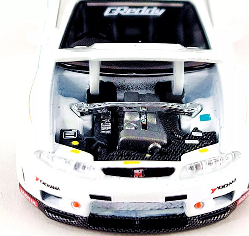 Mini Gt Kaido House Nissan Skyline R33 Gt-r Greddy V1 //113 Color Blanco