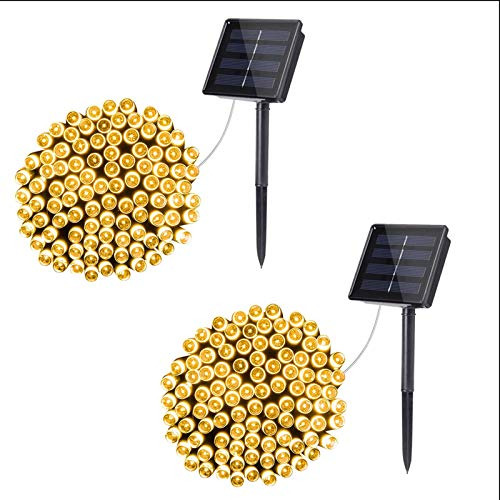 Cadena De Luces Solares Hdhyfh De 33 Pies 100 Led, Luz ...