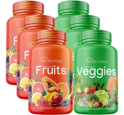 Just Ripe Nutrition Suplemento De Frutas Y Verduras  90 Cap