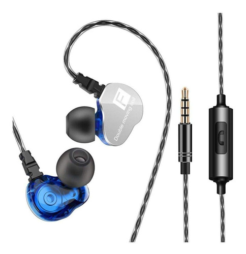 Fone de ouvido in-ear gamer QKZ CK9 blue