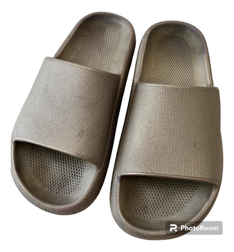 Sandalias Ojotas Mujer Plata Goma Nro 38divinas! Poco Uso!