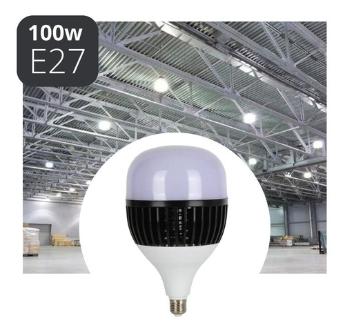 Lampada Super Potente Bulbo Ultra Led 100w Galpão Bivolt Cor Da Luz 6500k 110v/220v