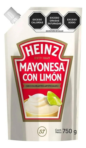 Mayonesa Con Limón Doypack 750g Heinz