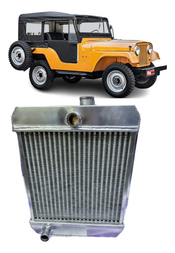 Radiador Jeep Willys 6cc Ano 1955 A 1985 / Alumínio