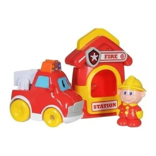 Playset Bombero Policia City Heroes Luz Sonido ELG 69038-a