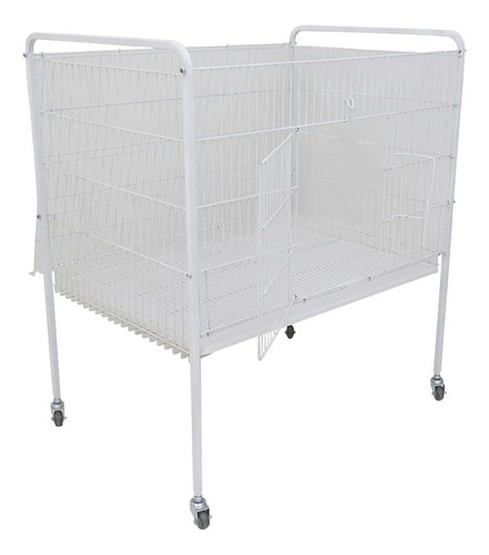Berço Cama Para Pet Cães E Gatos -com Bandeja E Tampa Cor Branco