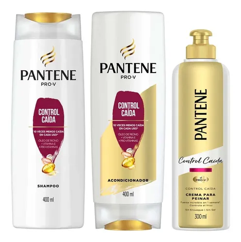 comprar Pantene Control Caída 400ml Shampoo + Acondicionador + Crema