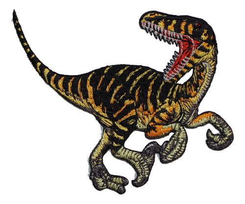 Parche Velociraptor Rayado De Aplicacion