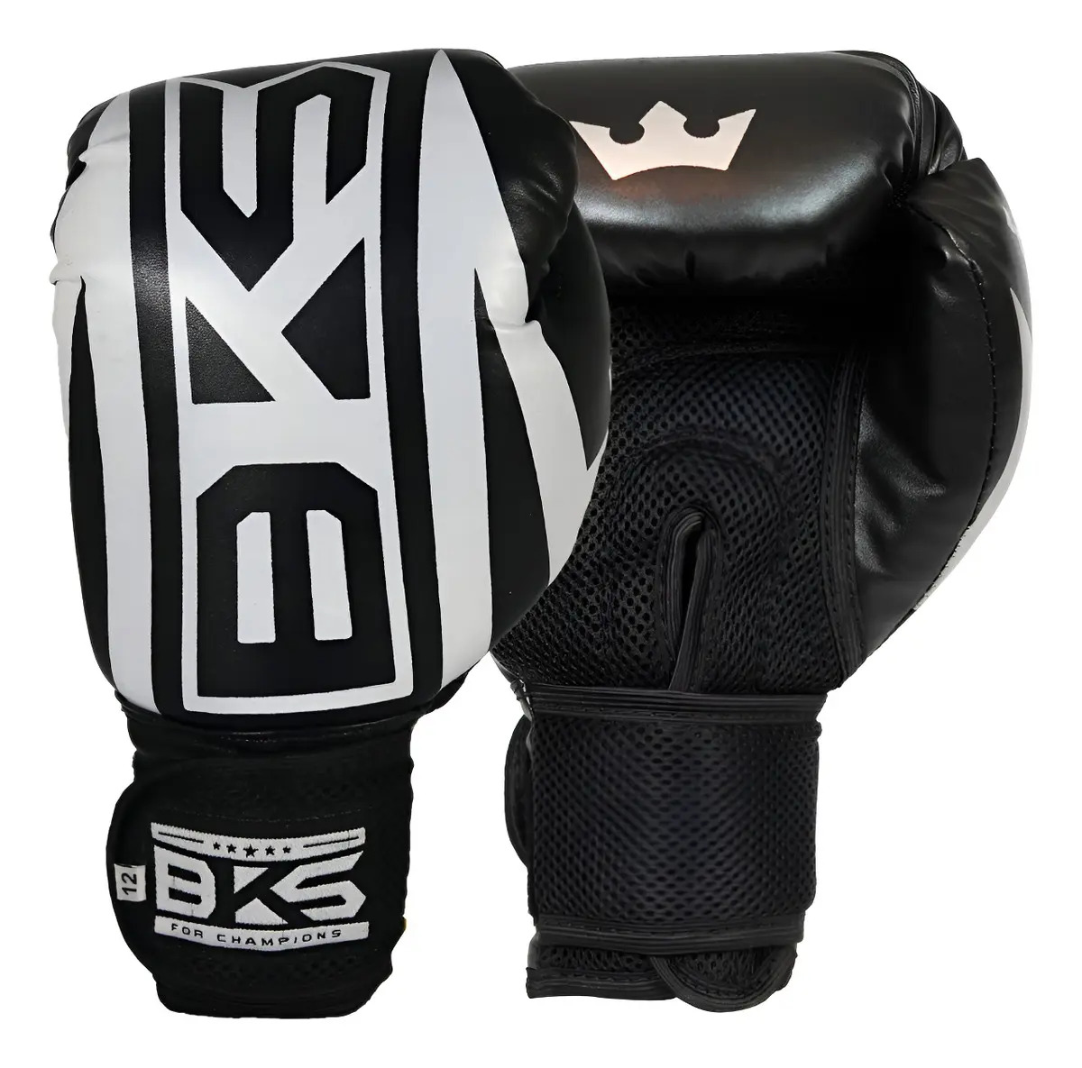 Luva De Boxe Treino Muay Thai Kickboxing Profissional Bks Cor Branco Tamanho 14oz