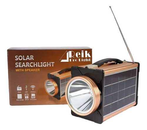 Radio Linterna Recargable Usb Bluetooth Con Panel Solar 