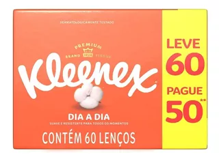 Lenço De Papel Kleenex Box Leve 60 Pague 50 Unidades