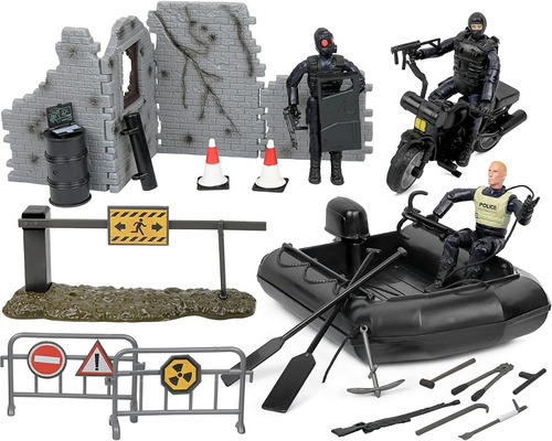 Click N' Play / Swat Patrol Team / 32 Piezas / 3 Figuaras