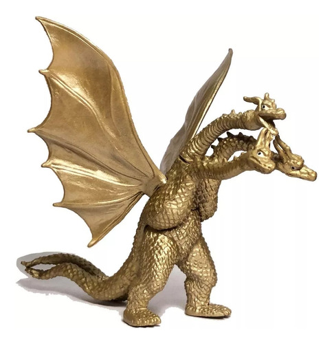 Figura Godzilla Ghidorah Rey De Los Monstruos Silver 10cm.
