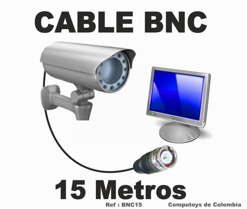Imagen 2 de 6 de Cable Bnc Macho-macho 15 Mts Ref: Bnc15 Computoys Sas