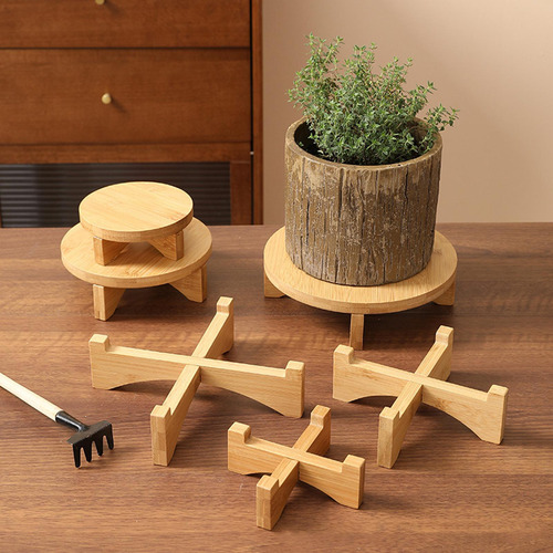Soporte De Madera Soporte De Escritorio En Diámetro 11.4 Cm