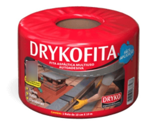 Cinta asfáltica multiusos autoadhesiva de aluminio Drykofite 10x10