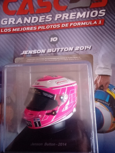 Casco Miniatura Jenson Button Mercedes Mc Laren Escala 1:5