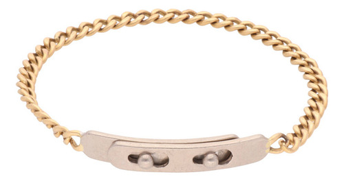 Pulsera De 18k Oro Blanco Y Amarillo, 21.2 Gramos