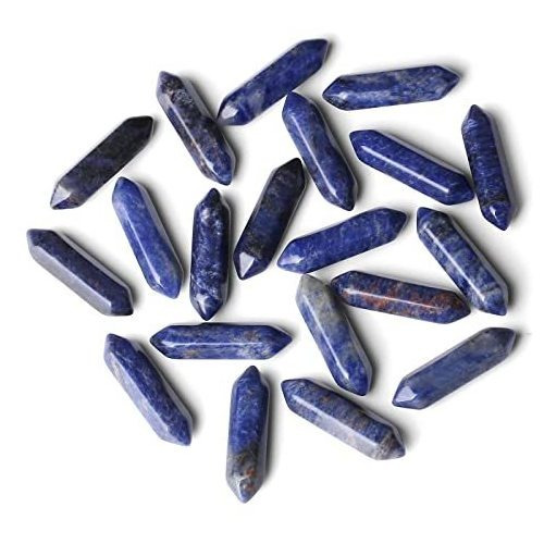 Piedras De Quarzo Pendulo Sodalite Azul 10u De  33x10mm