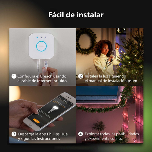 Guirnalda De Luces 929003674401 Inteligentes Philips Rgb
