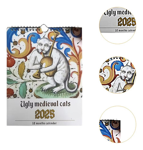 Calendario De Pared 2025 Calendario De Pared Gato Extraño