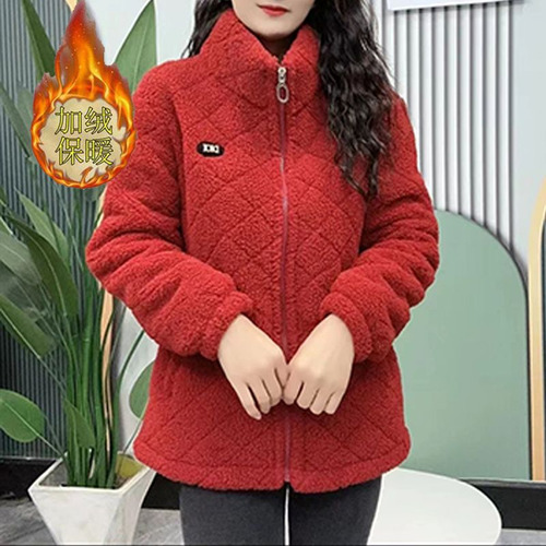 Chaqueta Cálida De Invierno Con Forro Polar Para Mujer, Estilo Casual