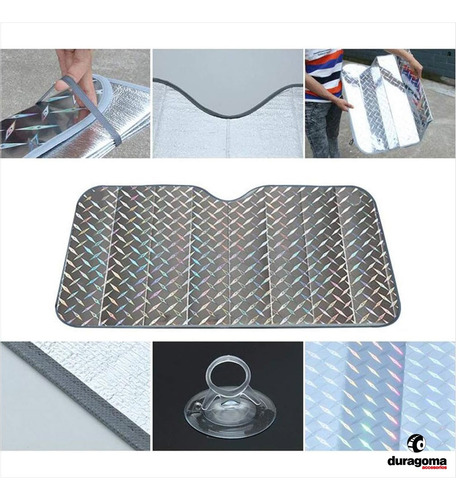 Imagen 5 de 7 de Parasol Cortina Parabrisa Auto Grande Metalizada Aluminio