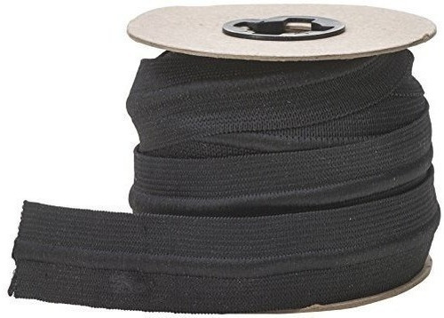 Cordon Elastico De Perla 1  14 A 10 Yd Color Negro