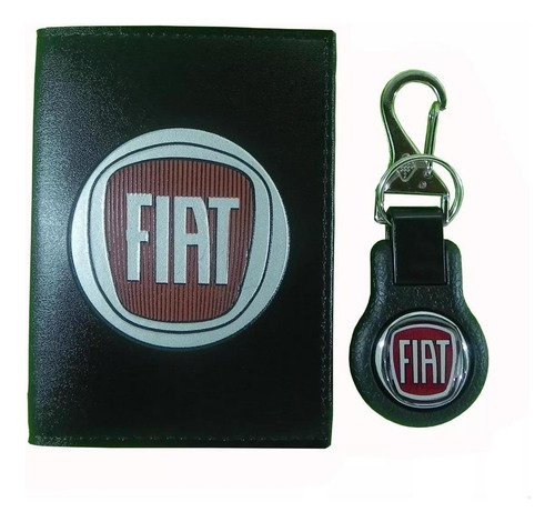 Porta Documento De Carro Modelo Fiat Com Chaveiro