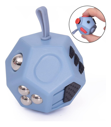 Fidget Cube Pequeño Uooefun, Cubo Fidget De 12 Lados, Mini F