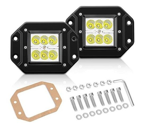 Barra De Luz - Gooacc Barra De Luz Led 2 Pcs 18w Inundación 