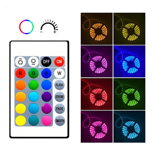 Fita Led Rgb 5mt Iluminação Decoração Piscina Sanca Env 24h Tensão de operação 12V 127/220V