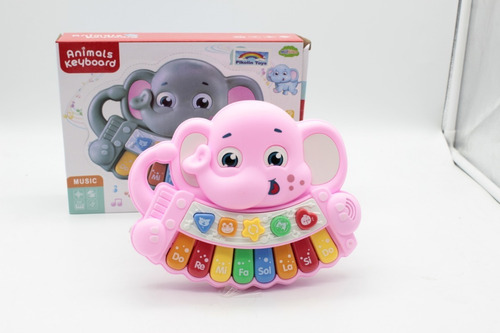 Piano Infantil Bebe Teclado Elefante Jugue Musica Luz Mtk012