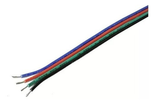 Cable Rgb De 0,5mm 24 Awg Para Tiras Luces Led X 1mt