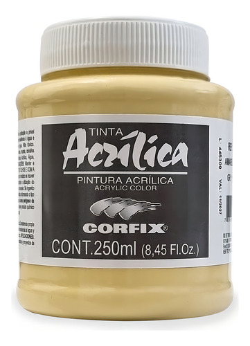 Tinta Acrílica Amarelo Napoles 250ml Corfix