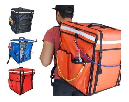 Cajas Térmica Delivery Con División Y Logo Bordado 2 Caras
