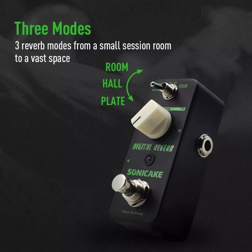Imagem 2 de 6 de Pedal De Efeito Reverb P/ Guitarra Room Hall Plate Sonicake
