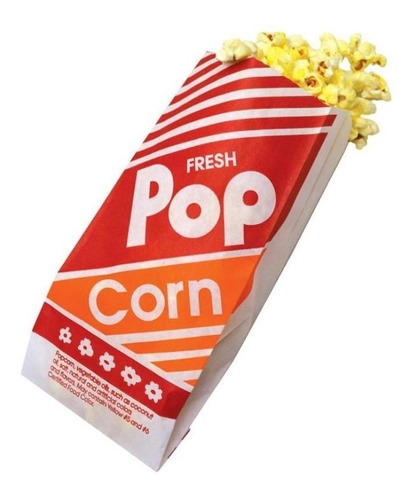 Imagen 1 de 2 de Bolsa Para Cotufas Popcorn #2 (100 Unid)